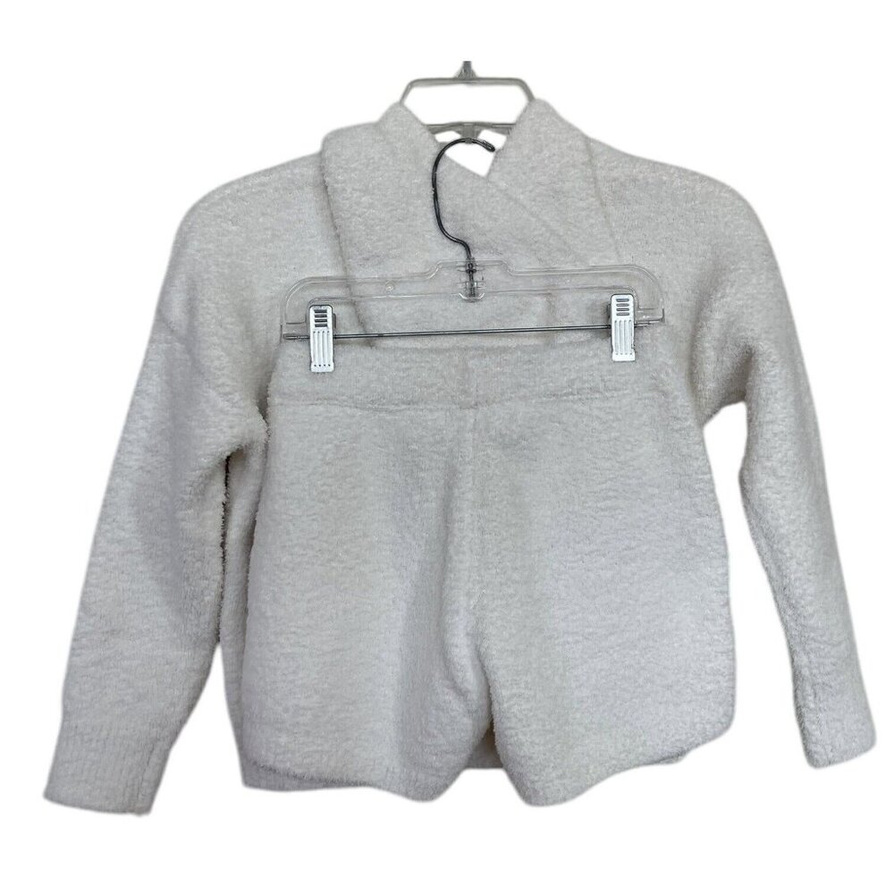 Barefoot Dreams Set Girls Size 6/7 Hoodie And Shorts Off White‎ Comfy Cozy $148